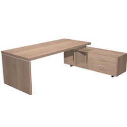 [74292] SCRIVANIA MANAGER 180X90cm c/mobile servizio rev. CILIEGIO AR.- PRESTIGE