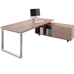 [74298] SCRIVANIA MANAGER 210X90cm c/mobile servizio rev. CILIEGIO AR.- PRESTIGE METAL