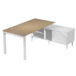 [94472] Scrivania mobile servizio portante desktop 120x80cm h72,5cm rovere AgorA'