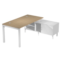 [94478] Scrivania mobile servizio portante desktop 180x80cm h72,5cm rovere AgorA'