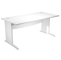 [94449] Scrivania operativa fianchi a L melaminico 160x80cm h73cm bianco AgorA' Basic