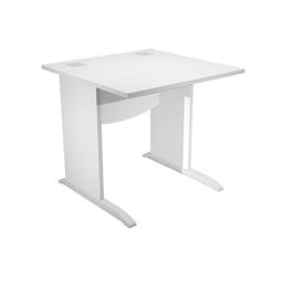 [94443] Scrivania operativa fianchi a L melaminico 80x80cm h73cm bianco AgorA' Basic