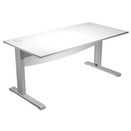 [94461] Scrivania operativa fianchi a L metallo 180x80cm L73cm bianco AgorA' Basic