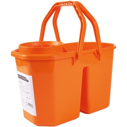 [74100] SECCHIO DOPPIA VASCA 15Lt con STRIZZATORE PerfettoFactory