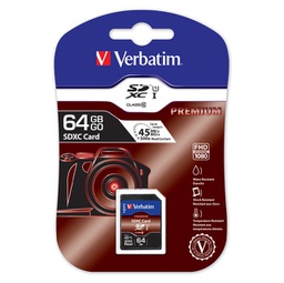 [VERB44024] SECURE DIGITAL CARD 64GB XC CLASS UH S-1