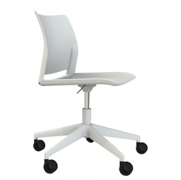 [92349] Sedia home/office Alpha GB bianco S/braccioli