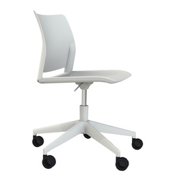 [92349] Sedia home/office Alpha GB bianco S/braccioli