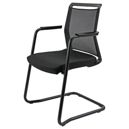 [94051] Seduta attesa Light LLS nero con braccioli inclusi