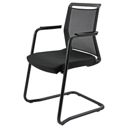 [94051] Seduta attesa Light LLS nero con braccioli inclusi