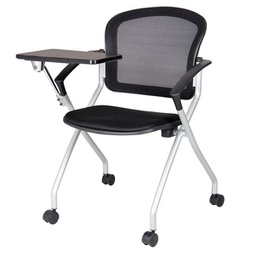 [92351] Seduta conferenza Phoenix con tavoletta e 4 ruote nero