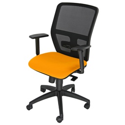 [81989] Seduta operativa ergonomica Kemper KMA arancio con braccioli regolabili
