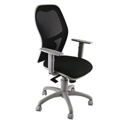 [74208] Seduta operativa Hubble Grafix HUGR nero/grigio con braccioli regolabili