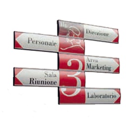 [50470] SEGNALETICA A PARETE 10X10CM PROFILO SILVER ARKOS