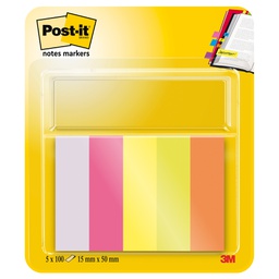 [32227] SEGNAPAGINA Post-it® 670-5 (500FG 5COLORI INDEX 15X50MM IN CARTA