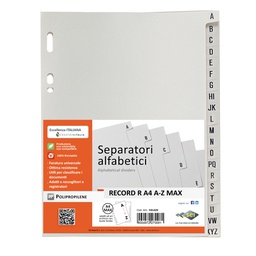 [25664] SEPARATORE ALFABETICO A-Z 21X29,7 RECORD RA4A-Z SEI ROTA