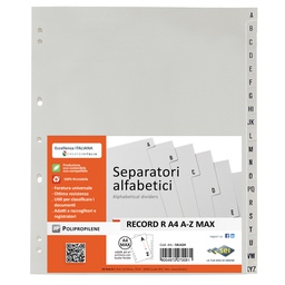 [25665] SEPARATORE ALFABETICO A-Z 24,5X30 PPL RECORD RA4 A-Z MAX SEI ROTA