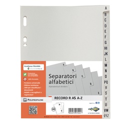 [25662] SEPARATORE ALFABETICO A-Z PPL 15X21 RECORD RA5A-Z SEI ROTA