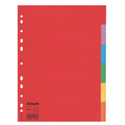 [56708] Separatore economy in cartoncino 160gr colorato 6 tasti A4 ESSELTE