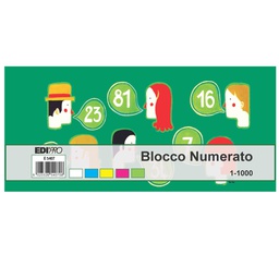 [51443] SET 10 BL. DA 100 NUMERI (BLOCCO NUMERATO 1-1000 6X13 E5407