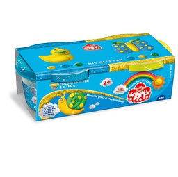 [94001] Set 2 barattoli DidO' 100gr giallo - azzurro glitter