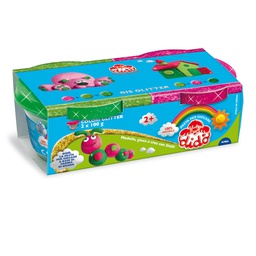 [94002] Set 2 barattoli DidO' 100gr magenta - verde glitter