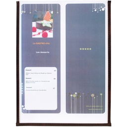 [74564] Set 3 Porta Menu' Crystal BR1 SINGOLO (per 2 FOGLI A4