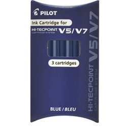 [68102] SET 3 REFILL ROLLER HI-TECPOINT V5-V7 RICARICABILE BLU BEGREEN PILOT