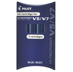 [68102] SET 3 REFILL ROLLER HI-TECPOINT V5-V7 RICARICABILE BLU BEGREEN PILOT