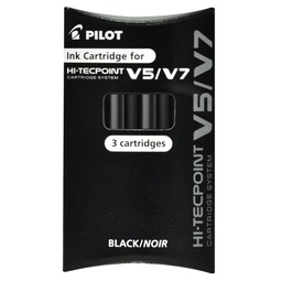 [68101] SET 3 REFILL ROLLER HI-TECPOINT V5-V7 RICARICABILE NERO BEGREEN PILOT