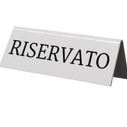 [74558] SET 5 'RISERVATO' PER I TAVOLI Securit