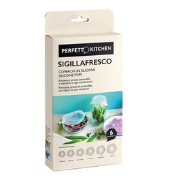 [89848] Set 6 Coperchi in silicone Sigillafresco Perfetto
