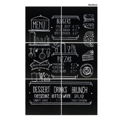 [83355] Set 6 Lavagne 40x40cm da parete FB-XXL Securit
