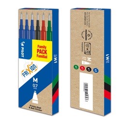 [82717] Set 6 refill FRIXIONball 0.7mm 3 blu,1 nero, 1 rosso, 1 verde PILOT