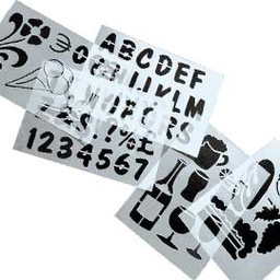 [71626] SET 6 STENCIL TRASPARENTI ASSORTITI Securit