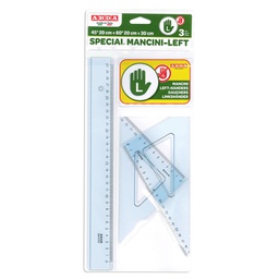 [80907] SET DISEGNO PER MANCINI RIGA 30CM E SQUADRE DA 45  E 60  ARDA