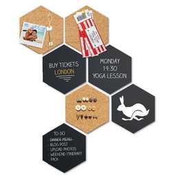 [80262] Set LAVAGNE DA PARETE Wall Hexagon Securit