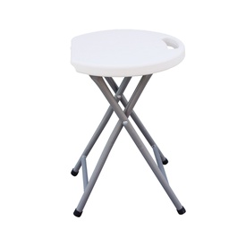 [91682] Sgabello pieghevole in HDPE bianco Horeca