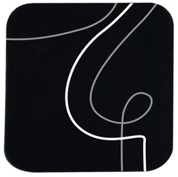 [91142] ***Sottobicchiere 10x10cm Linea Linee - nero