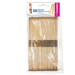 [82013] Stecche in legno 50pz dim. 18x150mm DECO