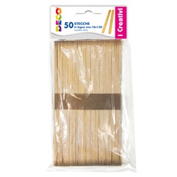 [82013] Stecche in legno 50pz dim. 18x150mm DECO