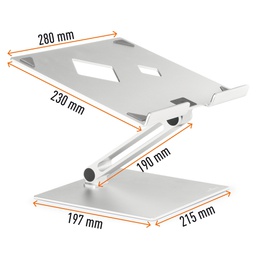 [97837] Supporto alza notebook Rise da 10'' a 17'' Durable