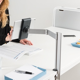 [80234] SUPPORTO TABLET 7-13'' da BANCO con BRACCIO Tablet Holder Clamp Durable