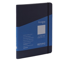 [94735] Taccuino c/elast. Ecoqua  Plus spiral. A5 70fg. puntinato blu scuro Fabriano