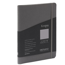 [94739] Taccuino c/elast. Ecoqua Plus spiral. A5 70fg. righe antracite Fabriano