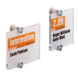 [57347] TARGA PER PORTE/PARETI CRYSTAL SIGN 210X148MM DURABLE