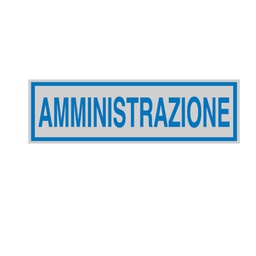 [77179] TARGHETTA ADESIVA 165x50mm AMMINISTRAZIONE