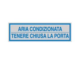 [77189] TARGHETTA ADESIVA 165x50mm ARIA CONDIZIONATA ...