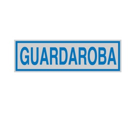 [77183] TARGHETTA ADESIVA 165x50mm GUARDAROBA
