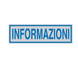 [77176] TARGHETTA ADESIVA 165x50mm INFORMAZIONI