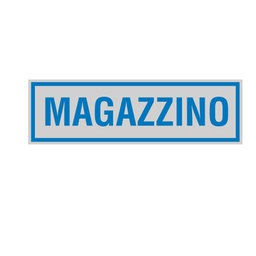 [77182] TARGHETTA ADESIVA 165x50mm MAGAZZINO